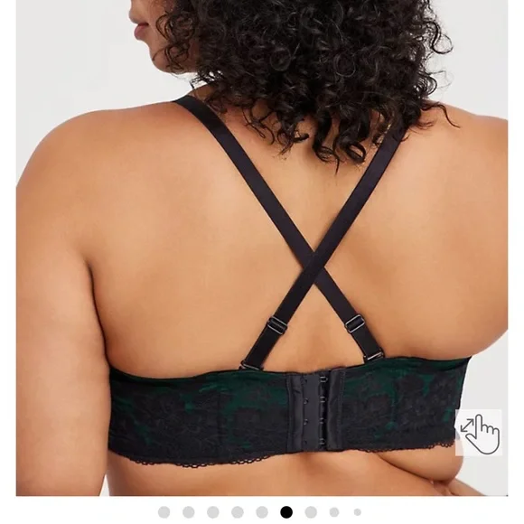 TORRID Green & Black Bra - Picture 5 of 8